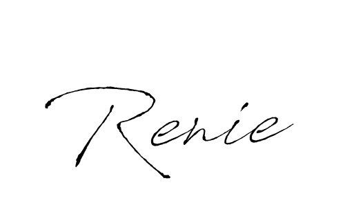 How to make Renie name signature. Use Antro_Vectra style for creating short signs online. This is the latest handwritten sign. Renie signature style 6 images and pictures png