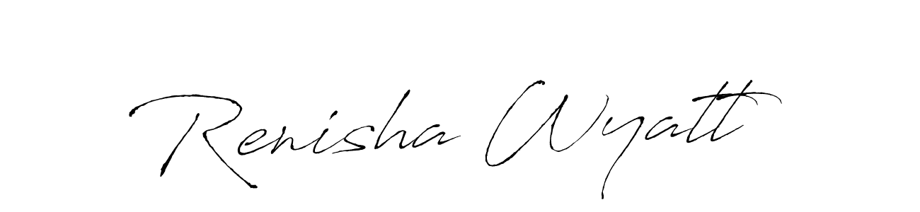 Make a beautiful signature design for name Renisha Wyatt. Use this online signature maker to create a handwritten signature for free. Renisha Wyatt signature style 6 images and pictures png