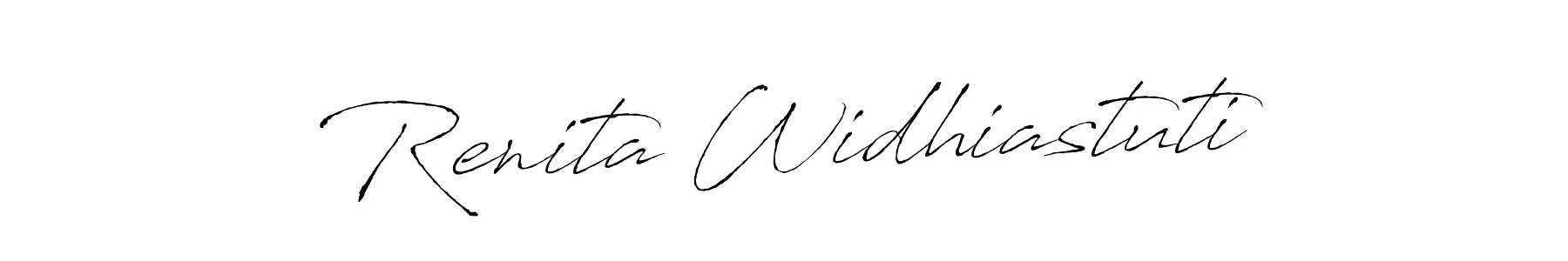 The best way (Antro_Vectra) to make a short signature is to pick only two or three words in your name. The name Renita Widhiastuti include a total of six letters. For converting this name. Renita Widhiastuti signature style 6 images and pictures png