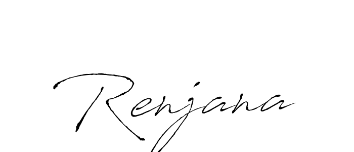 Make a beautiful signature design for name Renjana. With this signature (Antro_Vectra) style, you can create a handwritten signature for free. Renjana signature style 6 images and pictures png