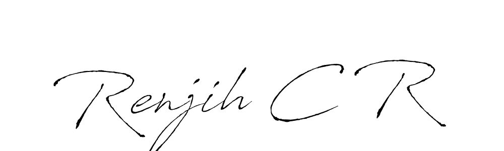 Antro_Vectra is a professional signature style that is perfect for those who want to add a touch of class to their signature. It is also a great choice for those who want to make their signature more unique. Get Renjih C R name to fancy signature for free. Renjih C R signature style 6 images and pictures png