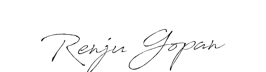 The best way (Antro_Vectra) to make a short signature is to pick only two or three words in your name. The name Renju Gopan include a total of six letters. For converting this name. Renju Gopan signature style 6 images and pictures png