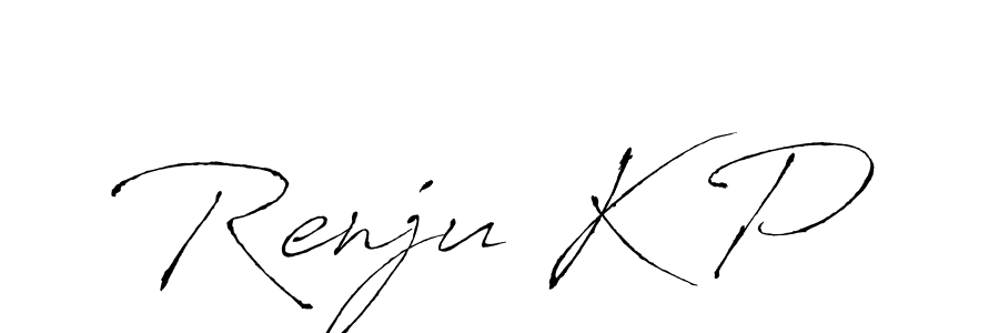 How to make Renju K P name signature. Use Antro_Vectra style for creating short signs online. This is the latest handwritten sign. Renju K P signature style 6 images and pictures png