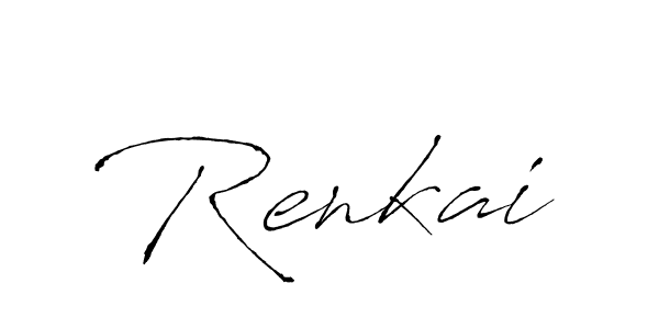 Create a beautiful signature design for name Renkai. With this signature (Antro_Vectra) fonts, you can make a handwritten signature for free. Renkai signature style 6 images and pictures png