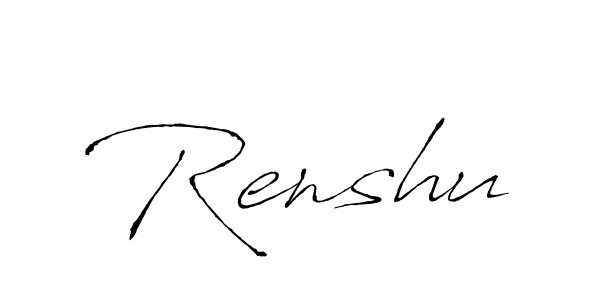 How to make Renshu name signature. Use Antro_Vectra style for creating short signs online. This is the latest handwritten sign. Renshu signature style 6 images and pictures png