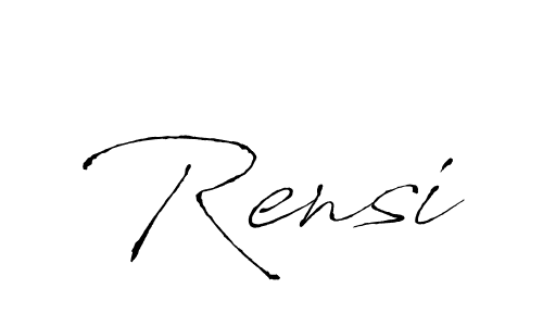 Use a signature maker to create a handwritten signature online. With this signature software, you can design (Antro_Vectra) your own signature for name Rensi. Rensi signature style 6 images and pictures png