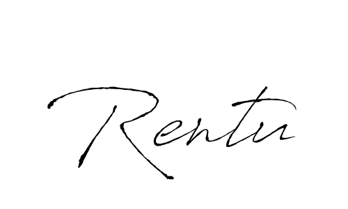 How to make Rentu name signature. Use Antro_Vectra style for creating short signs online. This is the latest handwritten sign. Rentu signature style 6 images and pictures png