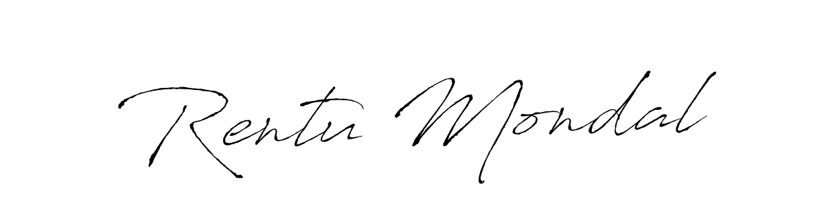 How to make Rentu Mondal name signature. Use Antro_Vectra style for creating short signs online. This is the latest handwritten sign. Rentu Mondal signature style 6 images and pictures png