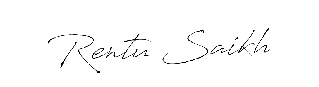 Also You can easily find your signature by using the search form. We will create Rentu Saikh name handwritten signature images for you free of cost using Antro_Vectra sign style. Rentu Saikh signature style 6 images and pictures png