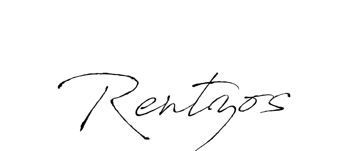 How to make Rentzos signature? Antro_Vectra is a professional autograph style. Create handwritten signature for Rentzos name. Rentzos signature style 6 images and pictures png