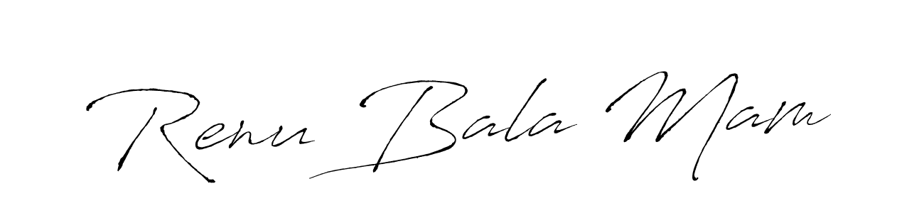Make a beautiful signature design for name Renu Bala Mam. With this signature (Antro_Vectra) style, you can create a handwritten signature for free. Renu Bala Mam signature style 6 images and pictures png