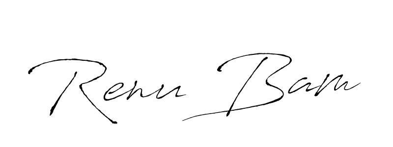 Design your own signature with our free online signature maker. With this signature software, you can create a handwritten (Antro_Vectra) signature for name Renu Bam. Renu Bam signature style 6 images and pictures png