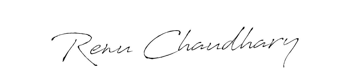 Design your own signature with our free online signature maker. With this signature software, you can create a handwritten (Antro_Vectra) signature for name Renu Chaudhary. Renu Chaudhary signature style 6 images and pictures png