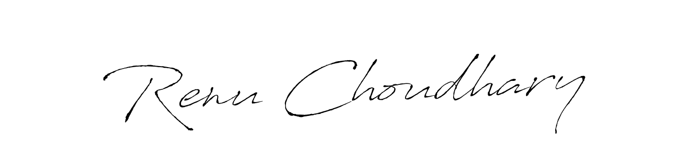 Design your own signature with our free online signature maker. With this signature software, you can create a handwritten (Antro_Vectra) signature for name Renu Choudhary. Renu Choudhary signature style 6 images and pictures png