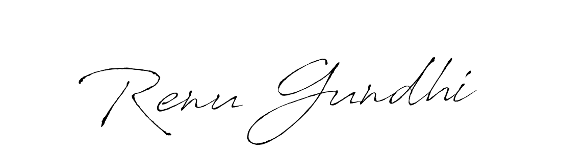 Use a signature maker to create a handwritten signature online. With this signature software, you can design (Antro_Vectra) your own signature for name Renu Gundhi. Renu Gundhi signature style 6 images and pictures png