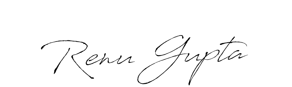 Make a beautiful signature design for name Renu Gupta. With this signature (Antro_Vectra) style, you can create a handwritten signature for free. Renu Gupta signature style 6 images and pictures png