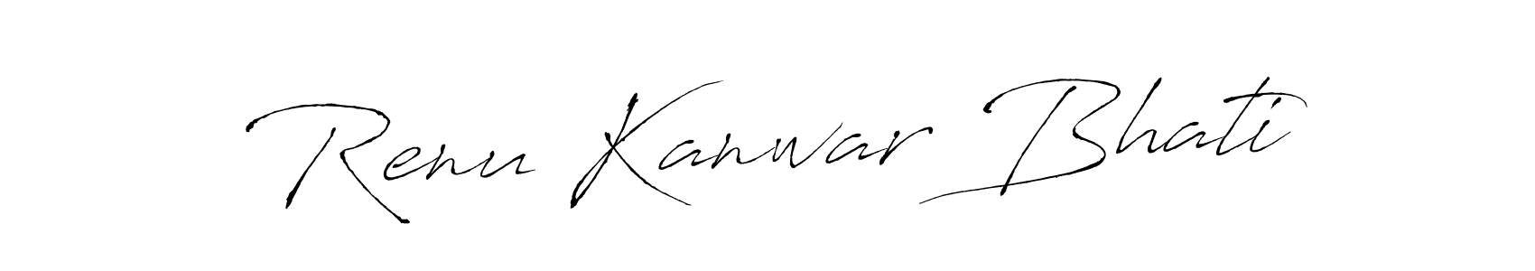 It looks lik you need a new signature style for name Renu Kanwar Bhati. Design unique handwritten (Antro_Vectra) signature with our free signature maker in just a few clicks. Renu Kanwar Bhati signature style 6 images and pictures png