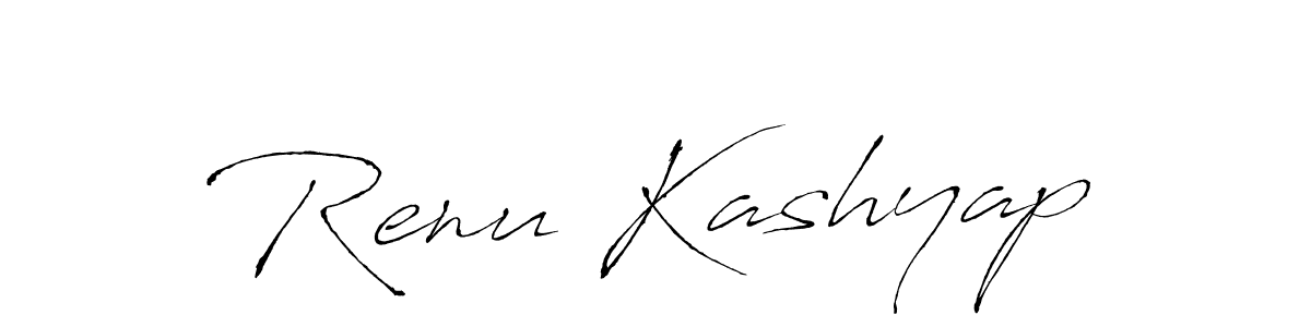 Create a beautiful signature design for name Renu Kashyap. With this signature (Antro_Vectra) fonts, you can make a handwritten signature for free. Renu Kashyap signature style 6 images and pictures png