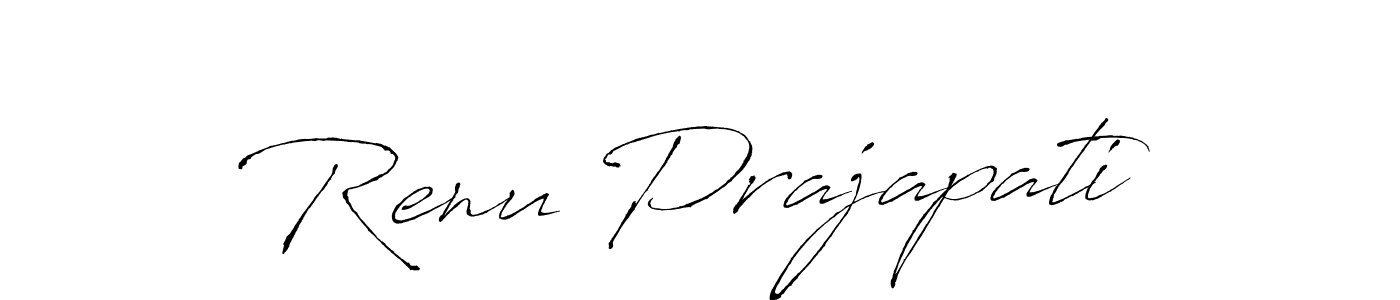 Make a beautiful signature design for name Renu Prajapati. With this signature (Antro_Vectra) style, you can create a handwritten signature for free. Renu Prajapati signature style 6 images and pictures png