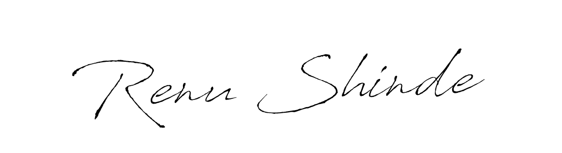 Make a beautiful signature design for name Renu Shinde. With this signature (Antro_Vectra) style, you can create a handwritten signature for free. Renu Shinde signature style 6 images and pictures png