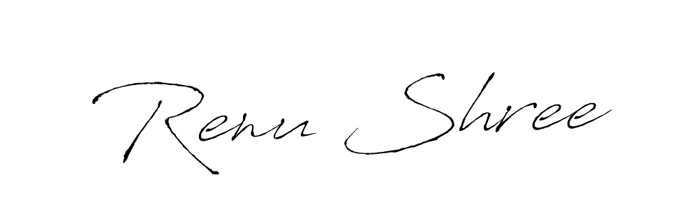 How to make Renu Shree name signature. Use Antro_Vectra style for creating short signs online. This is the latest handwritten sign. Renu Shree signature style 6 images and pictures png