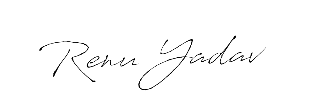 Use a signature maker to create a handwritten signature online. With this signature software, you can design (Antro_Vectra) your own signature for name Renu Yadav. Renu Yadav signature style 6 images and pictures png