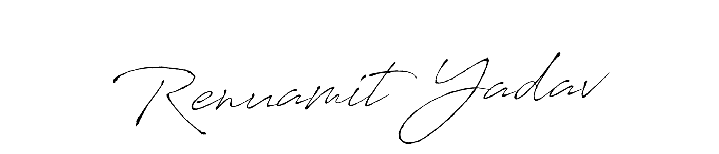 Also You can easily find your signature by using the search form. We will create Renuamit Yadav name handwritten signature images for you free of cost using Antro_Vectra sign style. Renuamit Yadav signature style 6 images and pictures png