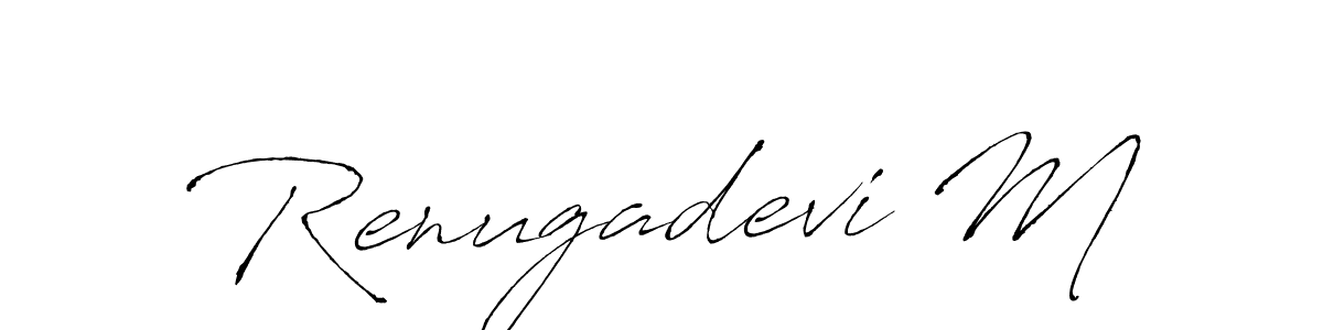 Make a beautiful signature design for name Renugadevi M. With this signature (Antro_Vectra) style, you can create a handwritten signature for free. Renugadevi M signature style 6 images and pictures png