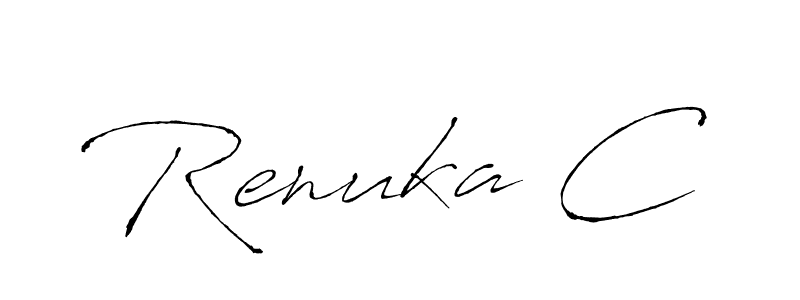 Create a beautiful signature design for name Renuka C. With this signature (Antro_Vectra) fonts, you can make a handwritten signature for free. Renuka C signature style 6 images and pictures png