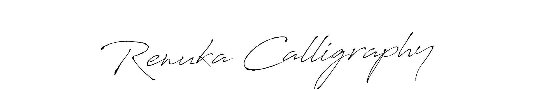 How to make Renuka Calligraphy name signature. Use Antro_Vectra style for creating short signs online. This is the latest handwritten sign. Renuka Calligraphy signature style 6 images and pictures png