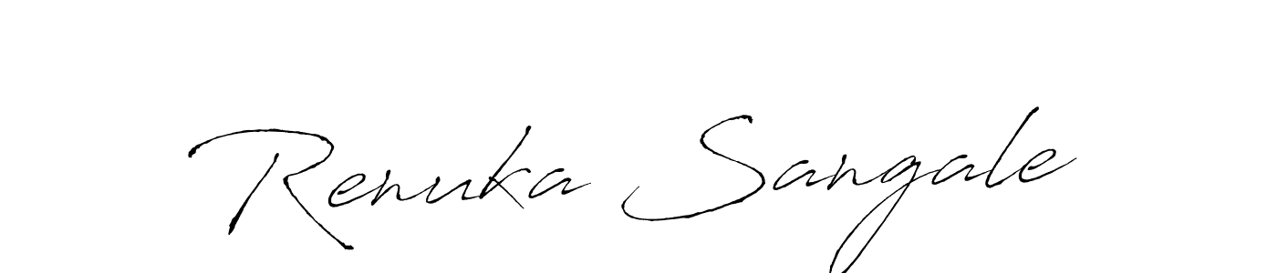 Use a signature maker to create a handwritten signature online. With this signature software, you can design (Antro_Vectra) your own signature for name Renuka Sangale. Renuka Sangale signature style 6 images and pictures png
