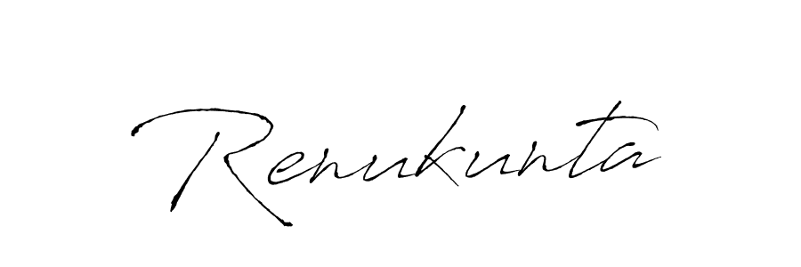 How to make Renukunta signature? Antro_Vectra is a professional autograph style. Create handwritten signature for Renukunta name. Renukunta signature style 6 images and pictures png