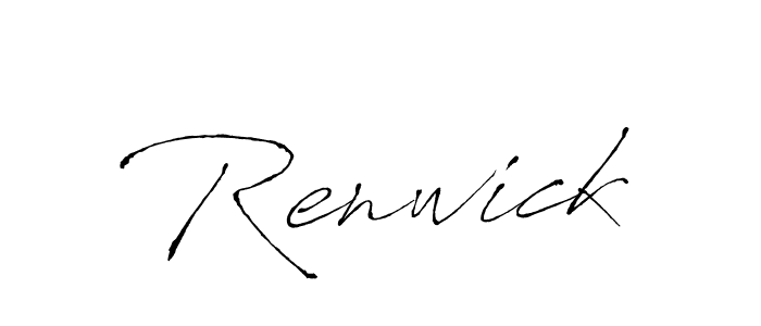 Use a signature maker to create a handwritten signature online. With this signature software, you can design (Antro_Vectra) your own signature for name Renwick. Renwick signature style 6 images and pictures png