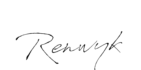 How to make Renwyk signature? Antro_Vectra is a professional autograph style. Create handwritten signature for Renwyk name. Renwyk signature style 6 images and pictures png