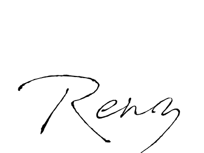 How to make Renz name signature. Use Antro_Vectra style for creating short signs online. This is the latest handwritten sign. Renz signature style 6 images and pictures png