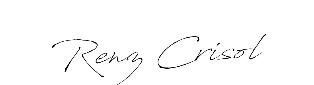 Renz Crisol stylish signature style. Best Handwritten Sign (Antro_Vectra) for my name. Handwritten Signature Collection Ideas for my name Renz Crisol. Renz Crisol signature style 6 images and pictures png