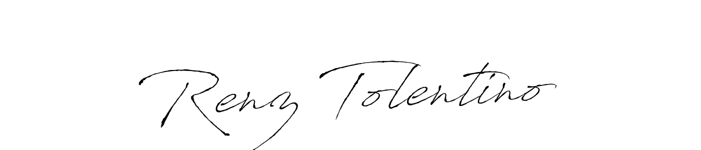 How to make Renz Tolentino name signature. Use Antro_Vectra style for creating short signs online. This is the latest handwritten sign. Renz Tolentino signature style 6 images and pictures png