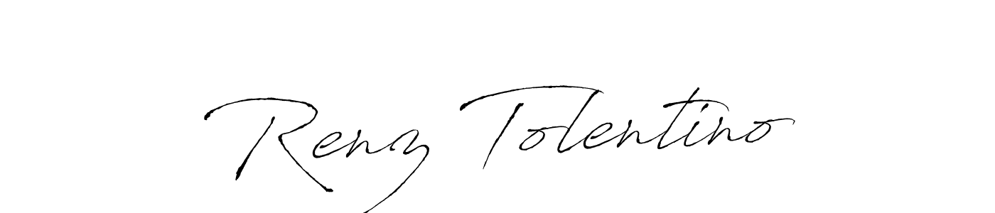 How to make Renz Tolentino name signature. Use Antro_Vectra style for creating short signs online. This is the latest handwritten sign. Renz Tolentino signature style 6 images and pictures png