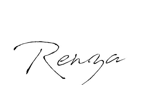 How to make Renza name signature. Use Antro_Vectra style for creating short signs online. This is the latest handwritten sign. Renza signature style 6 images and pictures png