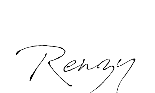 The best way (Antro_Vectra) to make a short signature is to pick only two or three words in your name. The name Renzy include a total of six letters. For converting this name. Renzy signature style 6 images and pictures png
