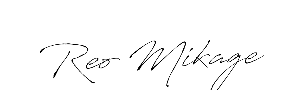 Create a beautiful signature design for name Reo Mikage. With this signature (Antro_Vectra) fonts, you can make a handwritten signature for free. Reo Mikage signature style 6 images and pictures png