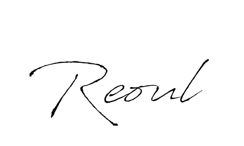 Reoul stylish signature style. Best Handwritten Sign (Antro_Vectra) for my name. Handwritten Signature Collection Ideas for my name Reoul. Reoul signature style 6 images and pictures png