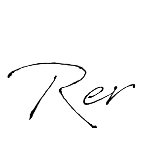 Also we have Rer name is the best signature style. Create professional handwritten signature collection using Antro_Vectra autograph style. Rer signature style 6 images and pictures png