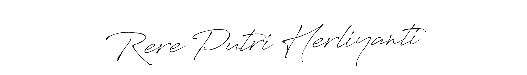 Make a beautiful signature design for name Rere Putri Herliyanti. With this signature (Antro_Vectra) style, you can create a handwritten signature for free. Rere Putri Herliyanti signature style 6 images and pictures png