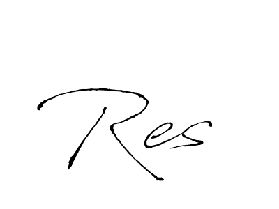 Use a signature maker to create a handwritten signature online. With this signature software, you can design (Antro_Vectra) your own signature for name Res . Res  signature style 6 images and pictures png