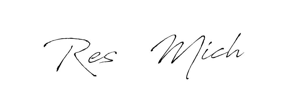 if you are searching for the best signature style for your name Res   Mich. so please give up your signature search. here we have designed multiple signature styles  using Antro_Vectra. Res   Mich signature style 6 images and pictures png