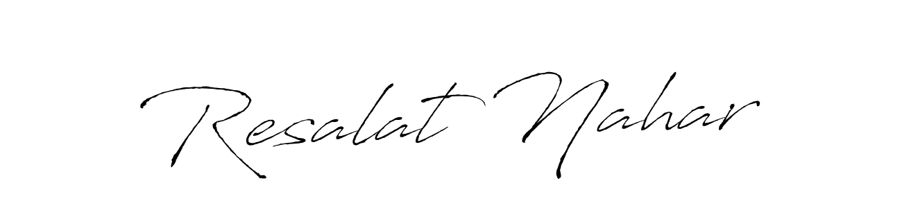 This is the best signature style for the Resalat Nahar name. Also you like these signature font (Antro_Vectra). Mix name signature. Resalat Nahar signature style 6 images and pictures png