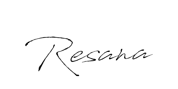 How to make Resana name signature. Use Antro_Vectra style for creating short signs online. This is the latest handwritten sign. Resana signature style 6 images and pictures png