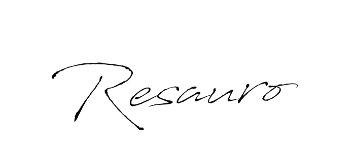 How to make Resauro signature? Antro_Vectra is a professional autograph style. Create handwritten signature for Resauro name. Resauro signature style 6 images and pictures png