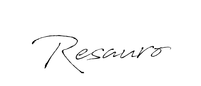 Use a signature maker to create a handwritten signature online. With this signature software, you can design (Antro_Vectra) your own signature for name Resauro. Resauro signature style 6 images and pictures png